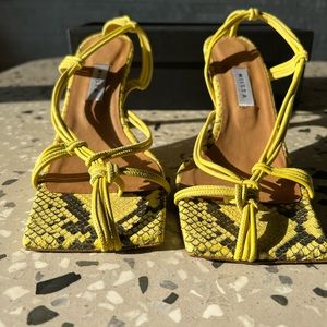 Miista AMY Lemon Snake Sandal Heel 10/41